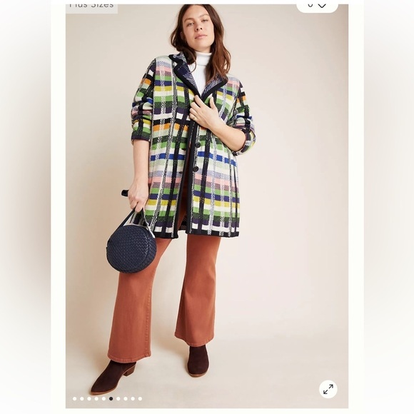 Anthropologie Shanley Plaid Wool Sweater Coat Size Small NEW - Picture 11 of 15